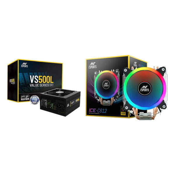 Ant Esports VS500L 500W Power Supply — front view