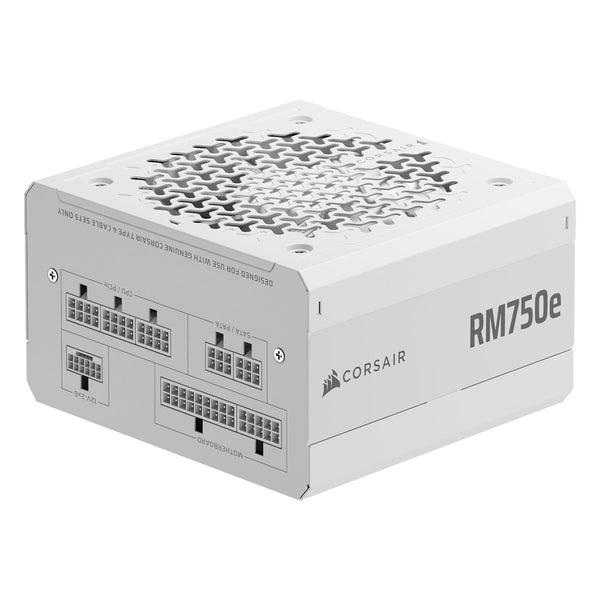 Corsair RM750e 750W Cybenetics Gold Power Supply — front view