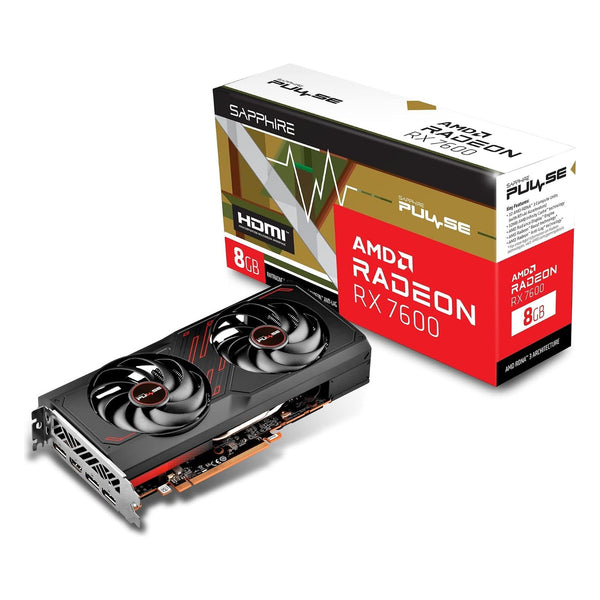 Sapphire PULSE AMD Radeon RX 7600 8GB Graphics Card — front view