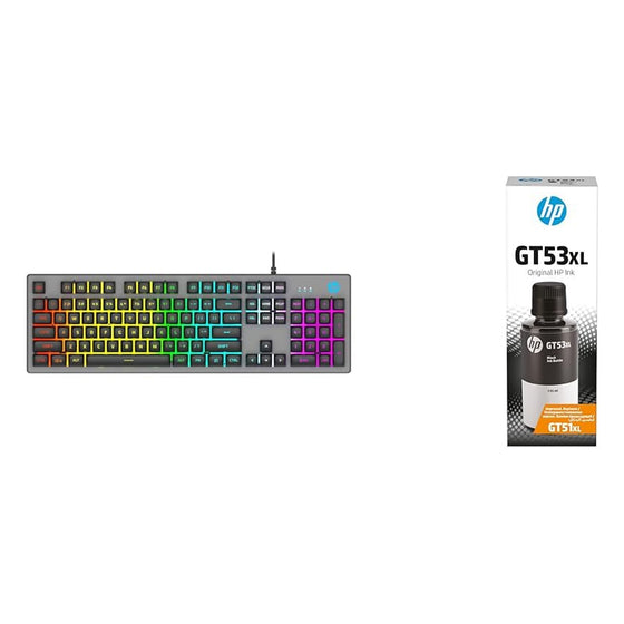HP K500F Backlit Gaming Keyboard — front view
