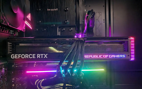 Interior of a desktop PC showing the processor cooler and motherboard