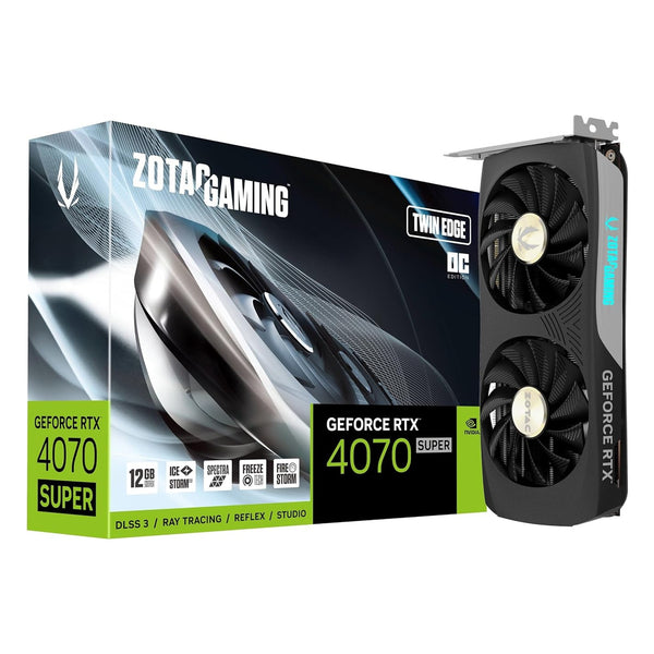 Zotac GAMING GeForce RTX 4070 Ti SUPER AMP Graphics Card — front view