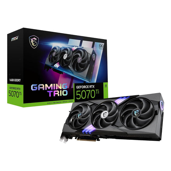 MSI GeForce RTX 5070 Ti GAMING TRIO OC 16G Graphics Card — front view