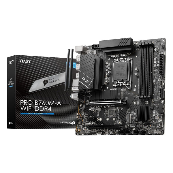 MSI PRO B760M-A WIFI DDR4 Motherboard — front view