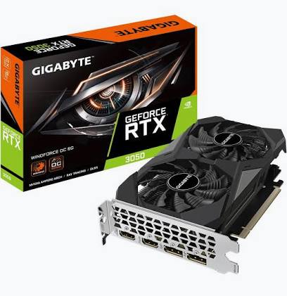 Gigabyte GeForce RTX 3050 WINDFORCE OC 6G 6GB GDDR6 Graphics Card GV-N3050WF2OC-6GD